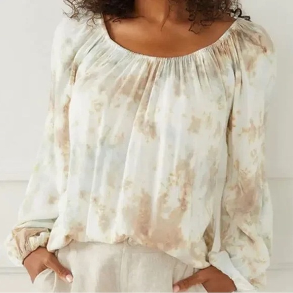 NWT Karen Kane Long Sleeve Desert Breeze Peasant Blouse Top - Picture 1 of 12
